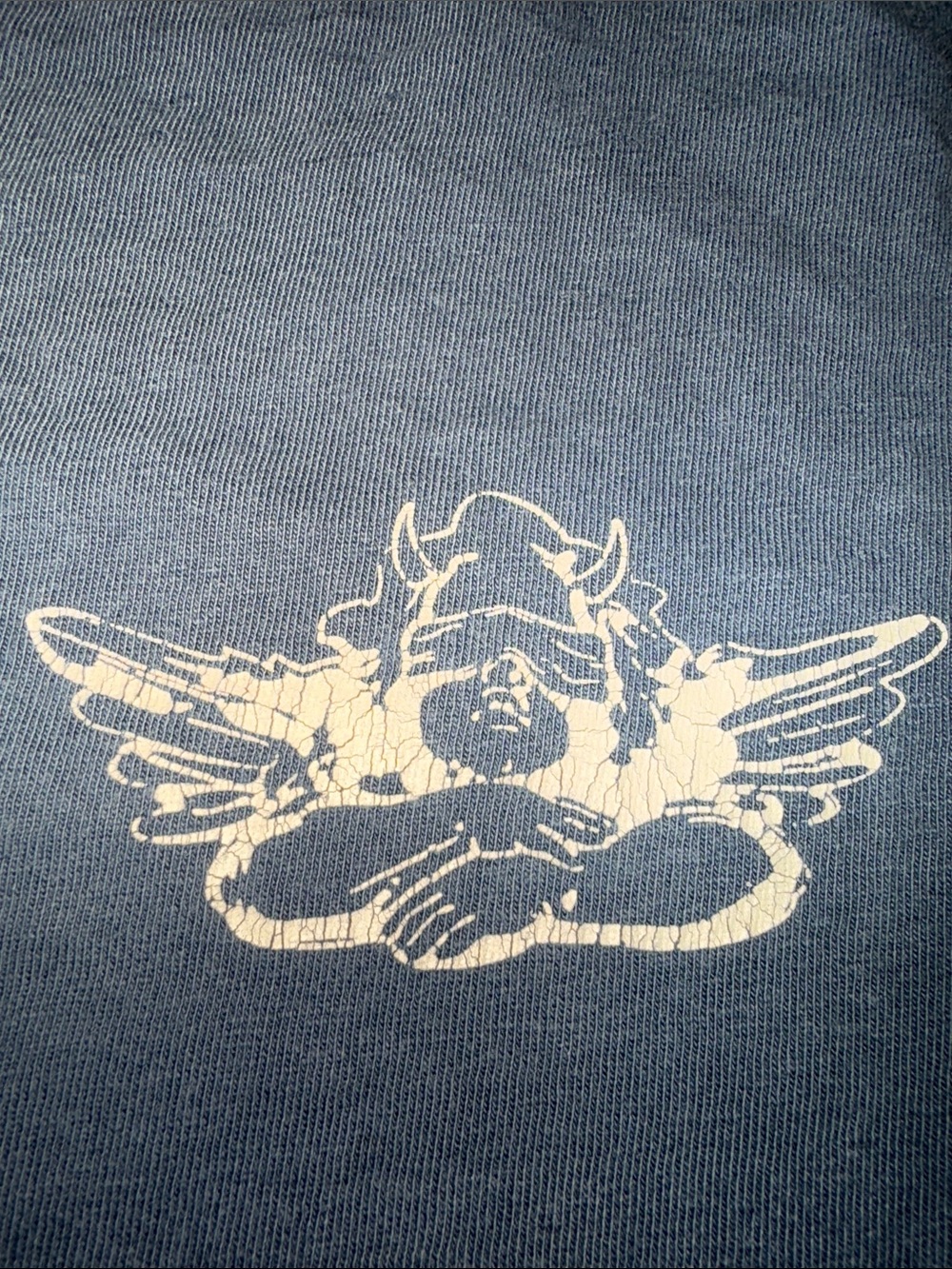 Boys Lie Navy Blue Graphic Tee with Light Blue Cherub Design one size - Picture 5 of 6